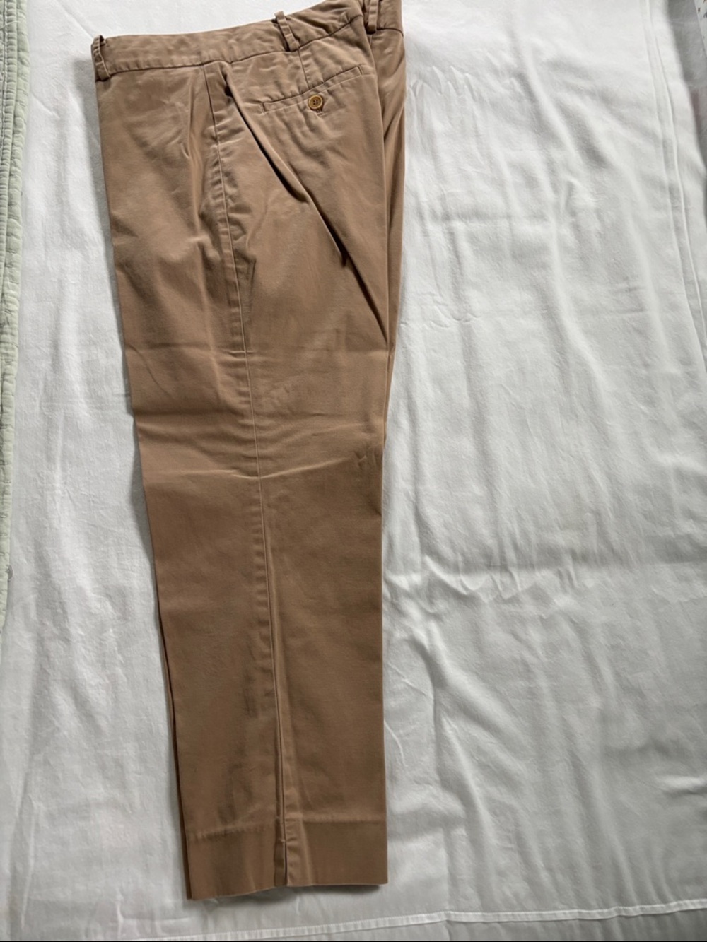 Talbots Women’s Khaki Pleated Chinos Crops in Tan